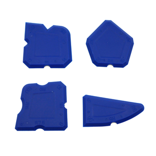 4pcs/ set Blue Glass Scraper Silicone Sealant Remover Smoother Finisher Scraper Cleaner Caulking Tool Kit