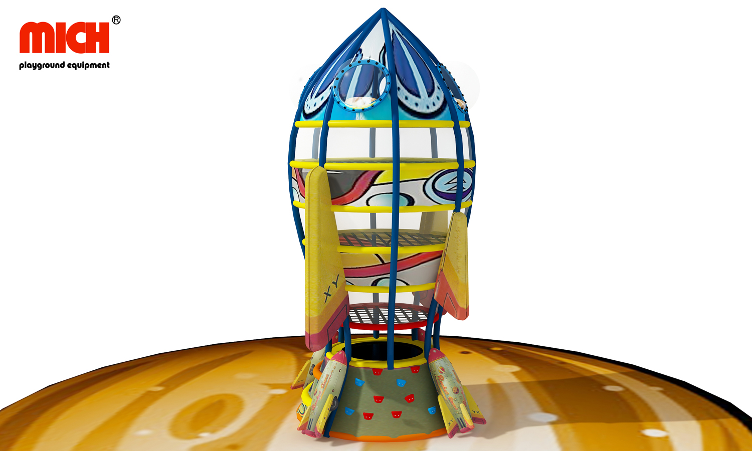 Mich Menara gunung laba -laba berbentuk roket