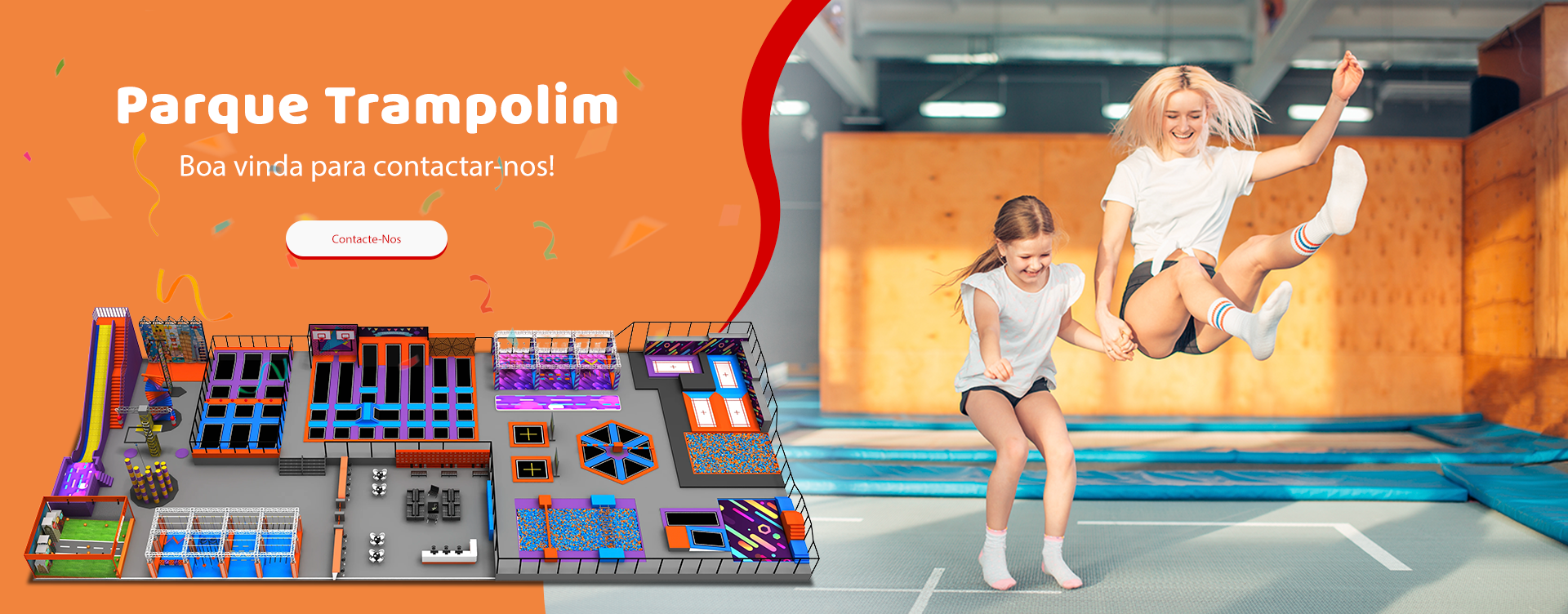 Joyful children playing on trampoline equipment at a trampoline park, highlighting fun and active entertainment options for kids.