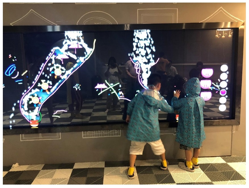 Китайская крытая игровая площадка детей интерактивное оборудование