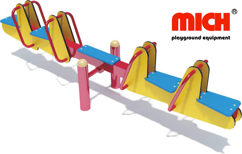 Fabricação de fabricação infantil playground ao ar livre de quatro assentos.