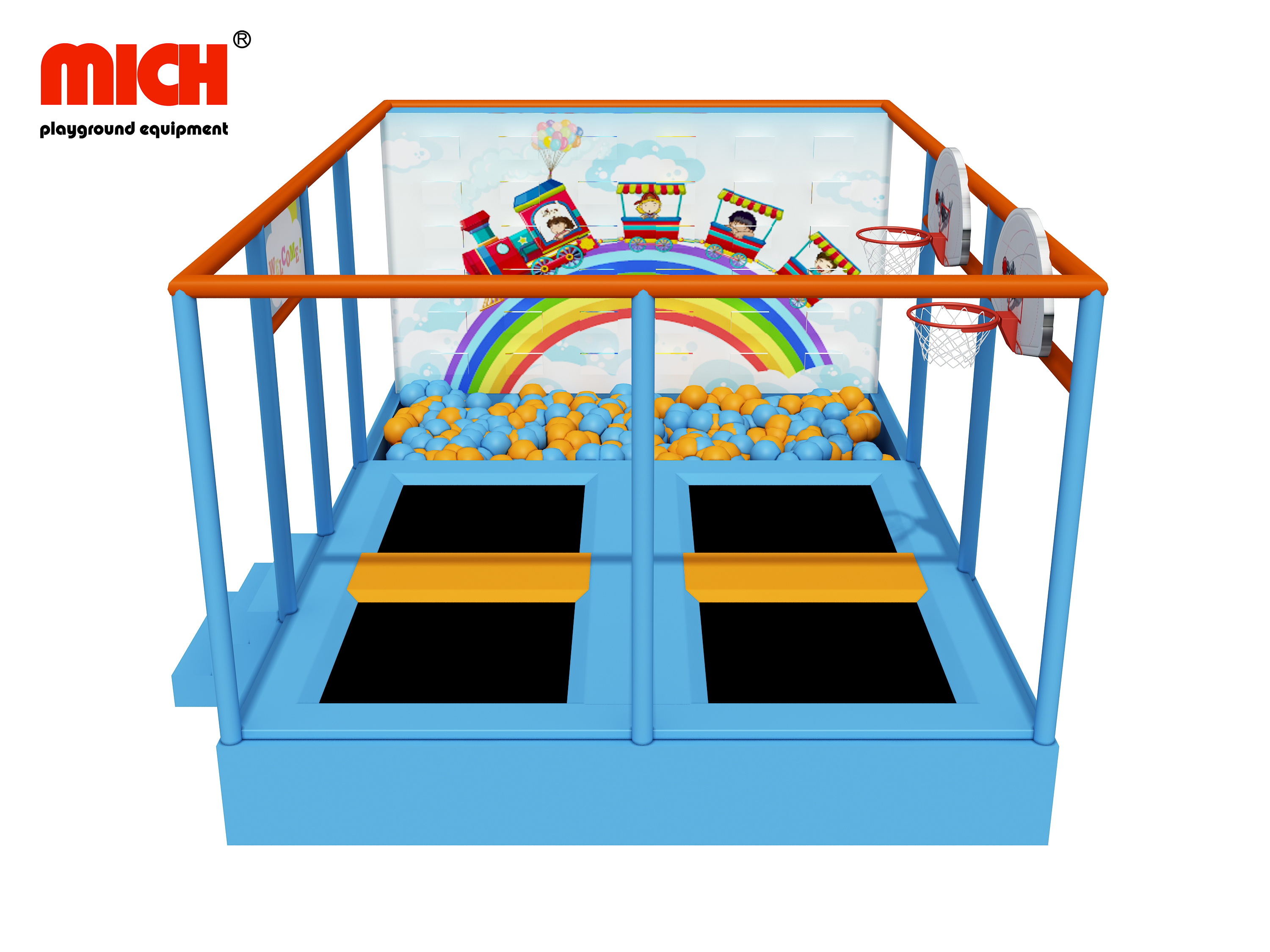 Taman trampolin anak -anak mini mini kustom