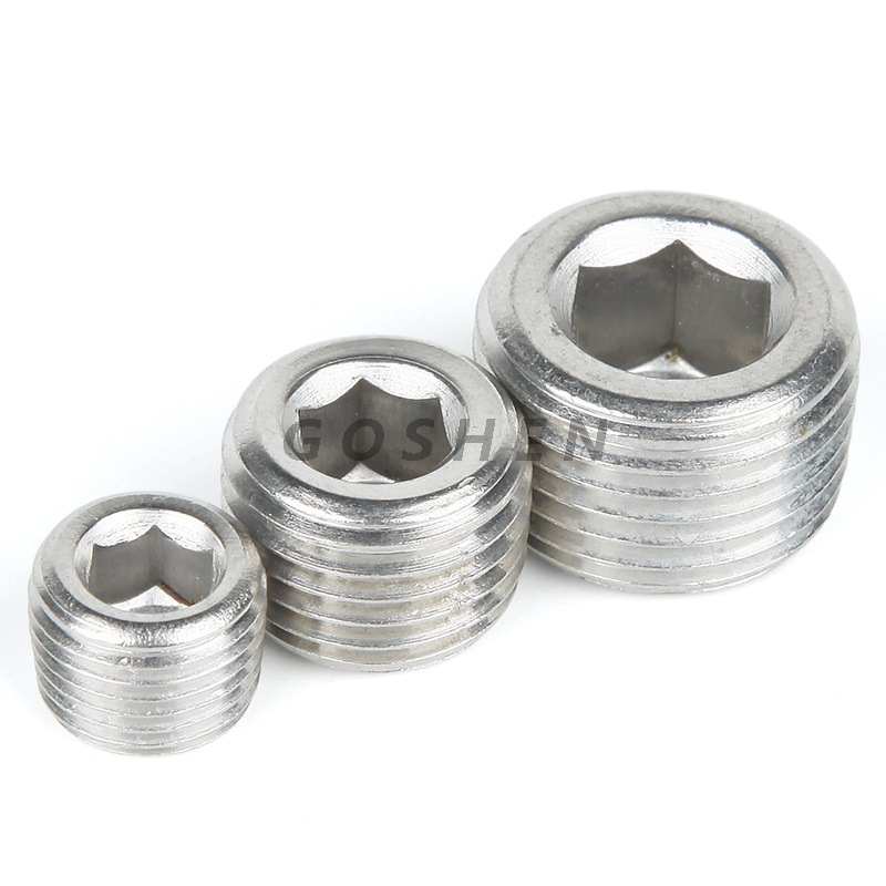 Tapones de tubo hexagonales de acero inoxidable 304 316 Din906