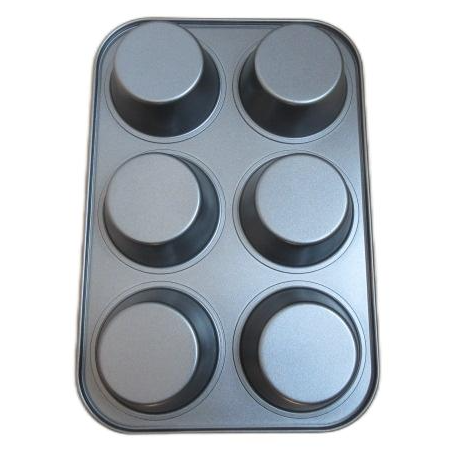 Alloy Steel 6 Jumbo Cup Nonstick Muffin Balking Pan Tray