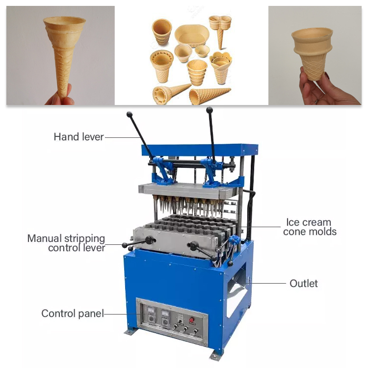 24 Molds Ice Cream Cone Baking Machine Ice Cone Maker Buy Ice Cream