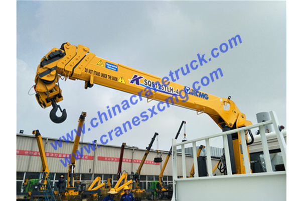 Truck-mounted crane with trailer