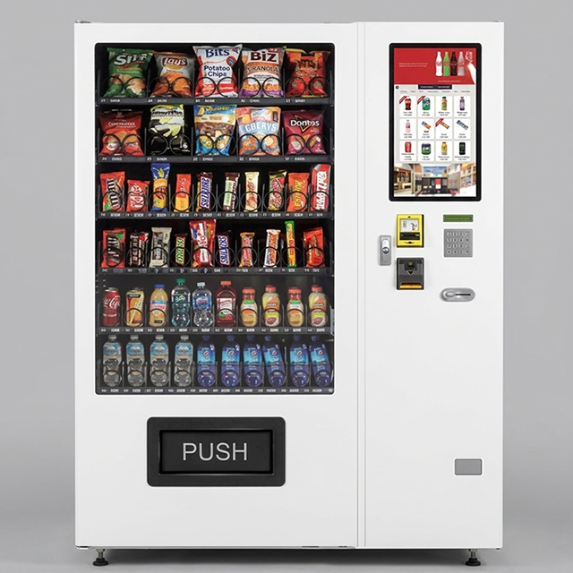 DV-5000C22 Máquina expendedora de refrigerios y bebidas de alta capacidad con pantalla táctil de 22'