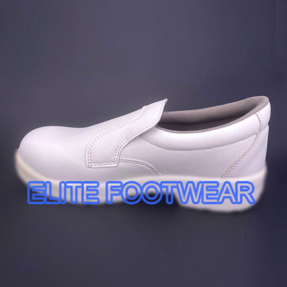 Light weight microfiber upper steel toe anti-slip kitchen cook phymacy hospital waterproof pu injected sole safety shoes