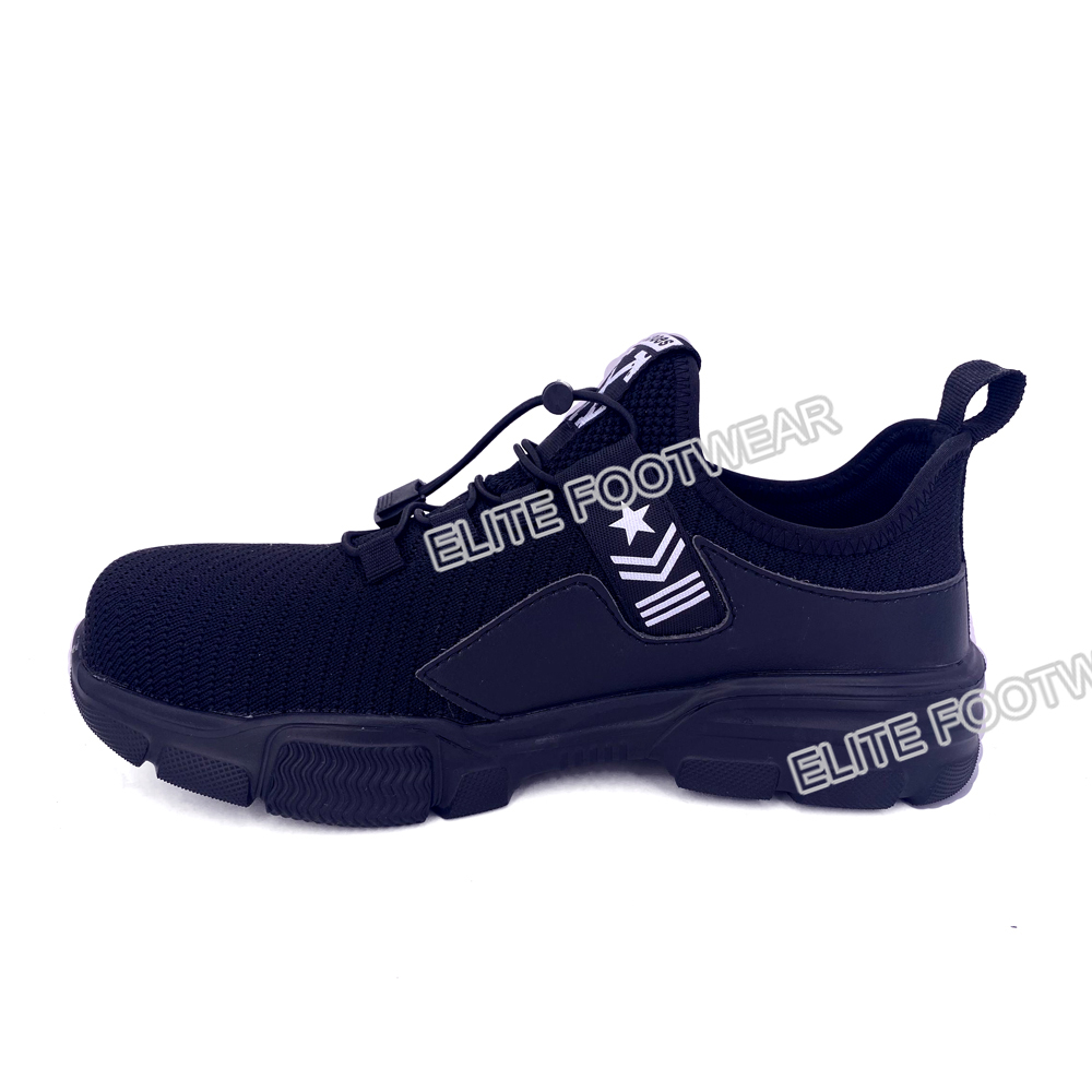 stock shoes wholesale safety jogger shoes promotional low price steel toe fly knitting anti slip safety shoes price