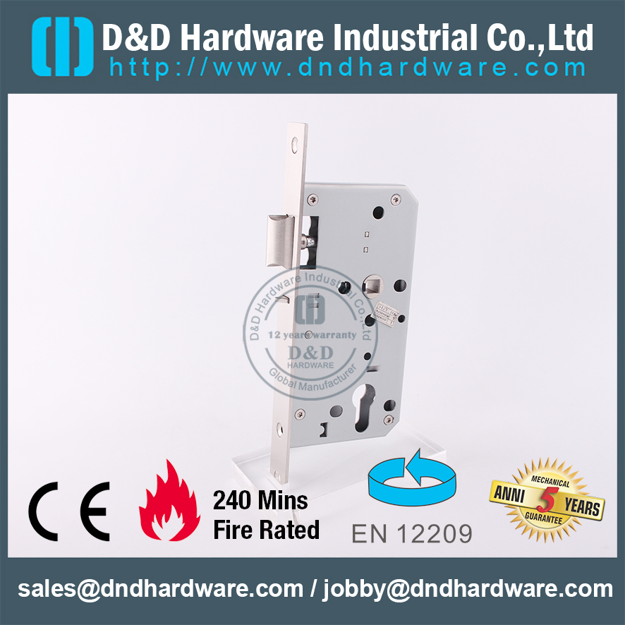 CE SS304 Mortise Fire Rated Door Lock -DDML026