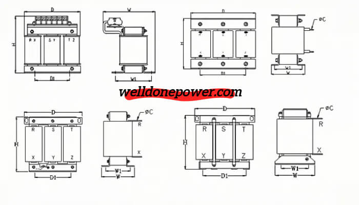 Desenho de projeto de reator de alta e baixa tens&atilde;o WellDone