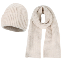 Mens Rib Beanie Scarf Set