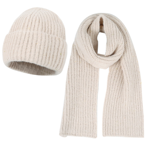 Mens Rib Beanie Scarf Set