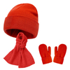 Custom Children Scarf Cap Gloves Warm Knit Set