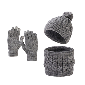 Unisex Knit Beanie &Scarf&Gloves