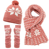 Pink Snowflake Knit Three Piece Set