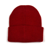 Leather patch beanie