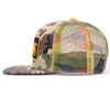 Flat brim camo Trucker mesh cap