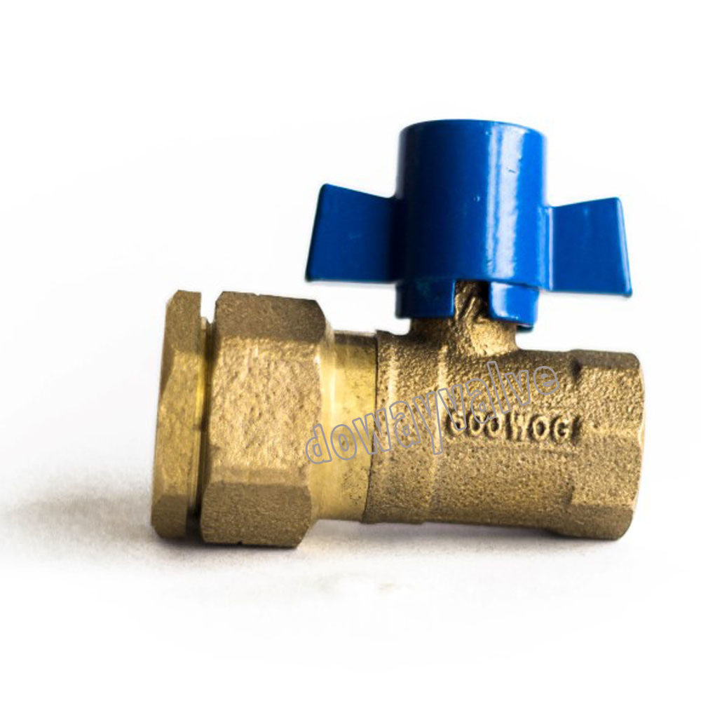 Mango de mariposa con cerradura del fabricante V&aacute;lvula de bola de medidor de agua de bronce