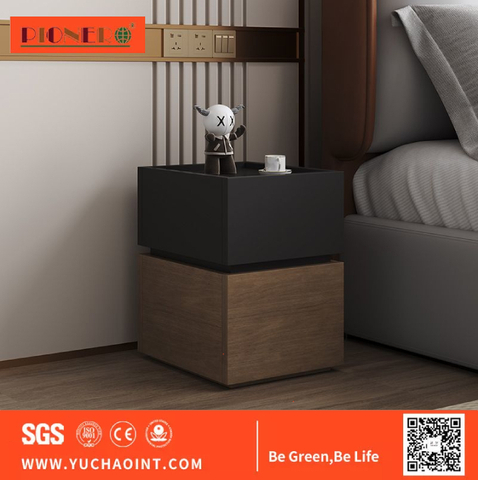 Best Selling Bedroom Furniture Small Space Bedroom Bedside Table Modern Simple Storage Cabinet Wooden Night Stand 2 Drawers