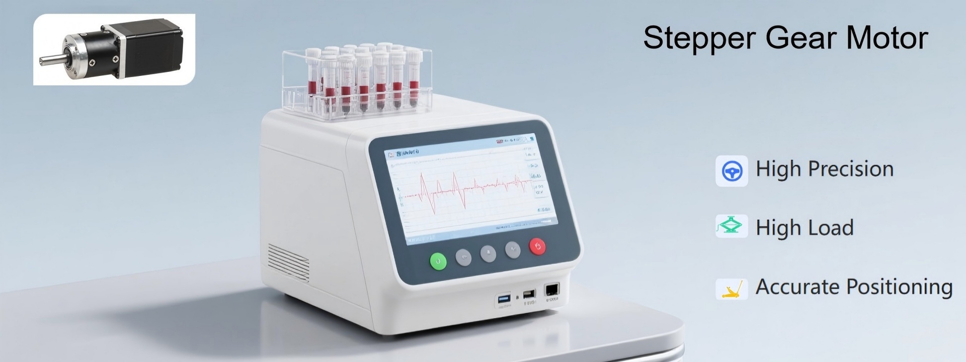 Blood analyzer motor