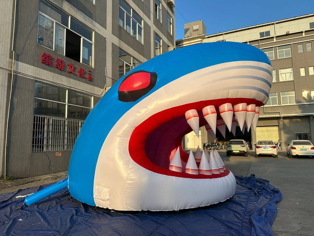 Inflatable shark head ornament