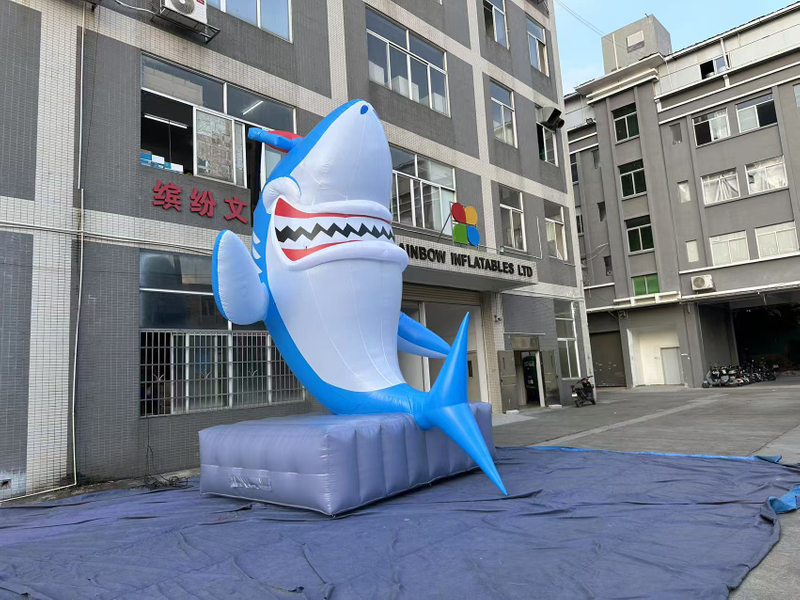 Inflatable shark ornament