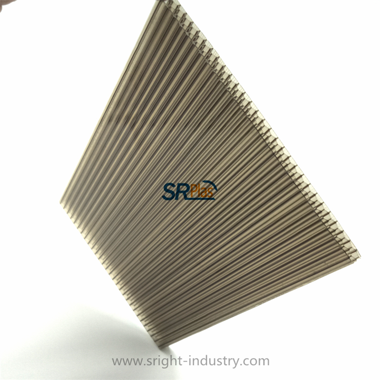 UV resistant honeycomb polycarbonate roofing sheets honeycomb hollow sheets for greenhouse roofing
