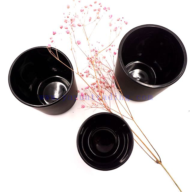 matte black and white glass candle jar (5main)