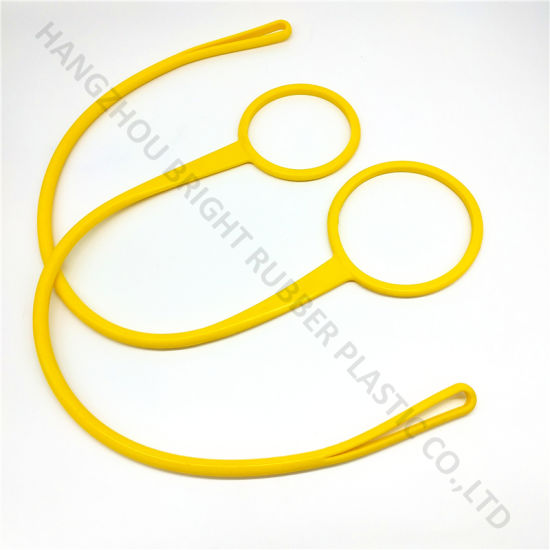 Silicone Rubber Yellow Cap Protector with Rope Customized in High Quality