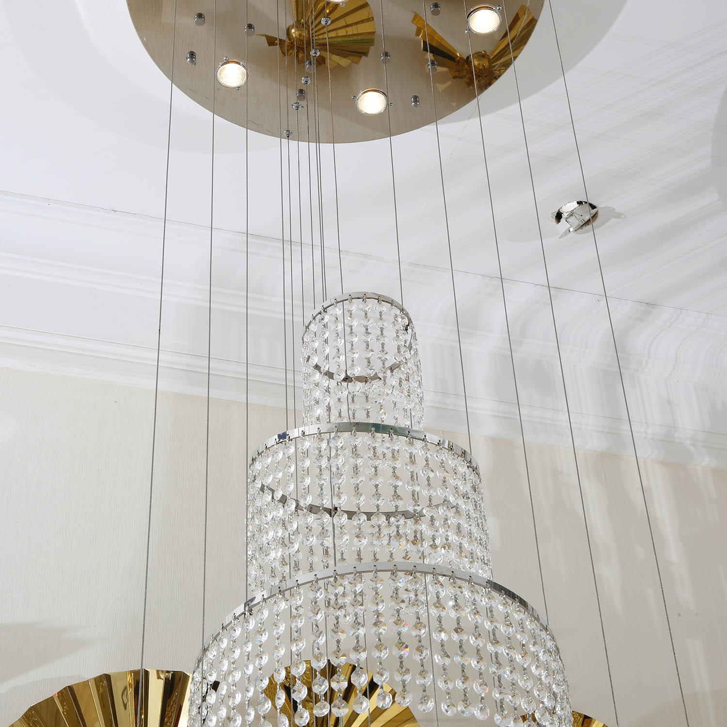 Потолочный светильник на лестнице в современном отеле с декоративным кристаллом (KA509-C)