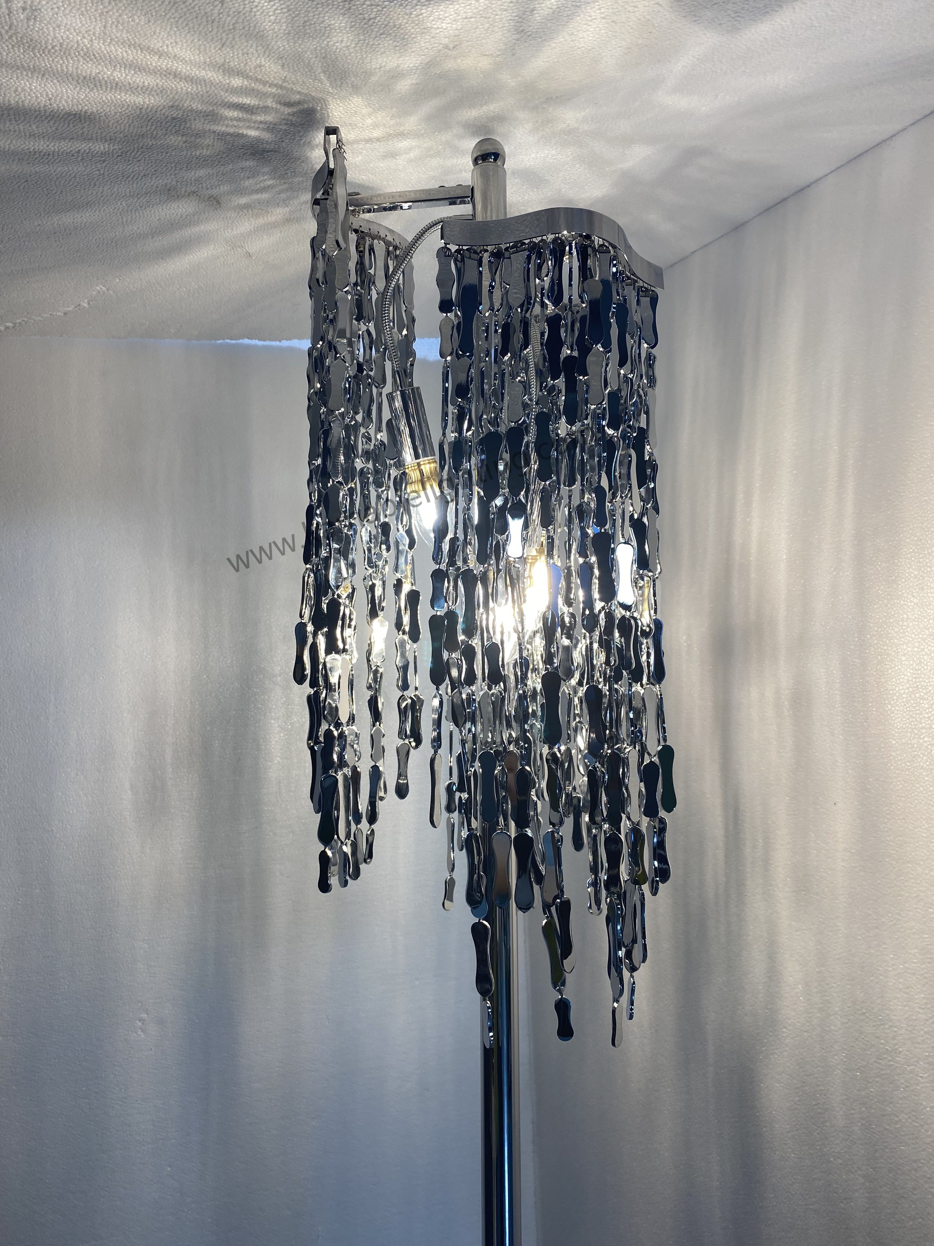 Никель Shinning Modern Chain Metal Marble Indoor Villa Торшер (KDA-FL27)