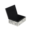 Black Marble Small Box Large Wood Storage Cube Box with Lid Gift Box Set