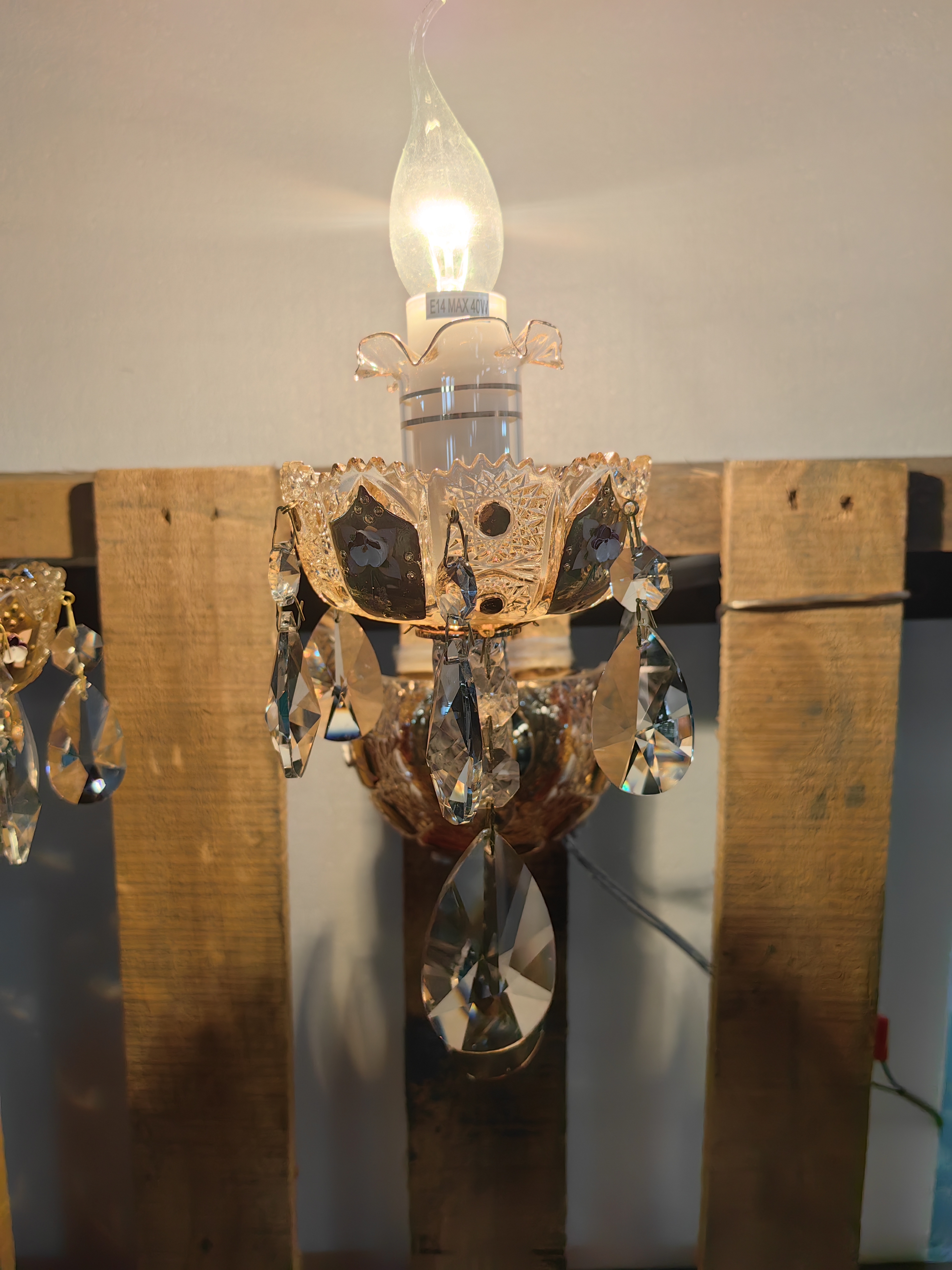 Необычный элегантный дизайн Crystal Glass Metal Hotel Villa Wall Light (MD9859-1)