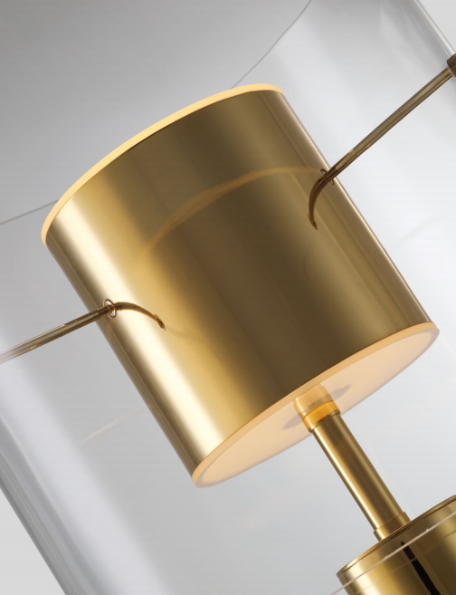 Простой модный стеклянный круг Gold Steel для использования внутри помещений настольная лампа (MT80528-1-300)