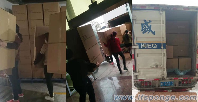 lfsponge company Magic Tile Eraser ordered by Australian customers is ready and is being shipped