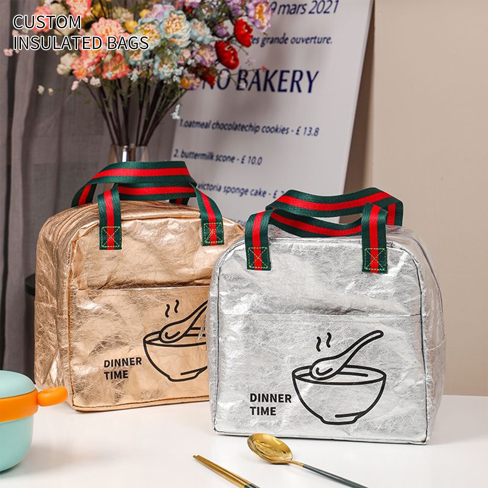 Tyvek Cooler Bag And Insulated Food And Lunch Bag Customized 