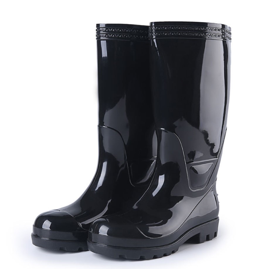 110B black waterproof oil resistant glitter pvc safety boots