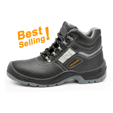 TM004 hot sales black leather waterproof steel toe cap china men safety shoe