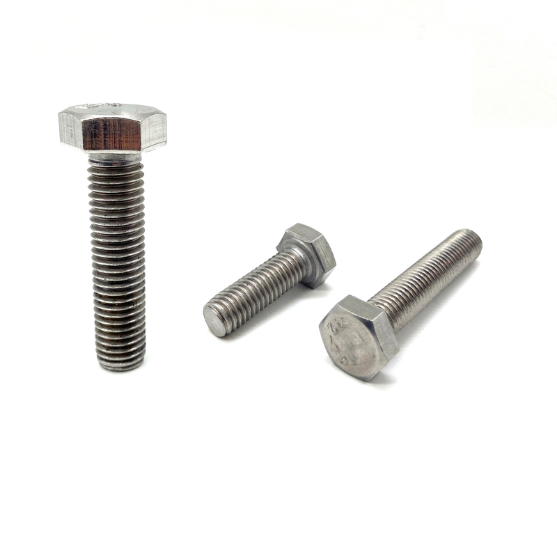 Pernos roscados completos de cabeza hexagonal de acero inoxidable INOX A2 INOX A4 DIN933