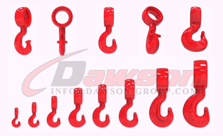 DS026 G80 Gancho de gargantilla con ojo giratorio de acero de aleaci&oacute;n forjado para eslingas de cadena - Dawson Group Ltd. - Proveedor, fabricante y f&aacute;brica de China