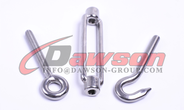 Tensor de acero inoxidable 304 AISI316 DIN1480 con ojo y gancho - Dawson Group Ltd. - F&aacute;brica de China, Proveedor
