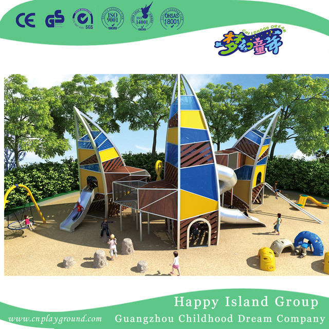 Großer Meeresbrise-Spielplatz im Freien mit Kinderkletterset (HHK-5001)