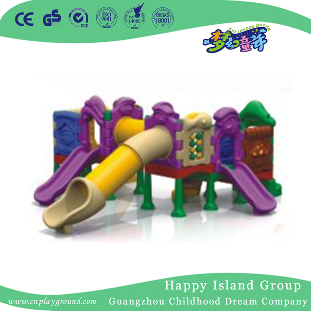 Kinder spielen kleinen Kombinations-Plastikdia-Spielplatz (WZY-473-40)