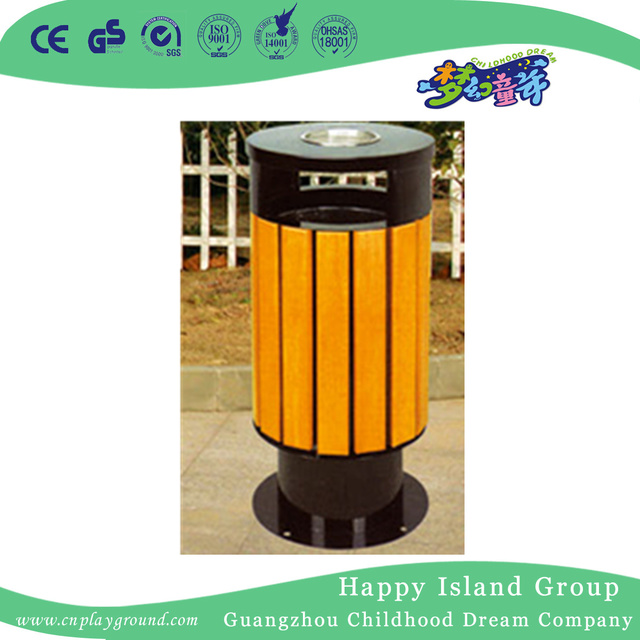 简约优质圆形木质垃圾桶 (HHK-15105)