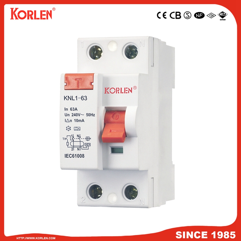 Korlen Residual Current Circuit Breaker RCCB Knl1-63 (F360 Series) with Ce CB 3ka16A 25A 32A