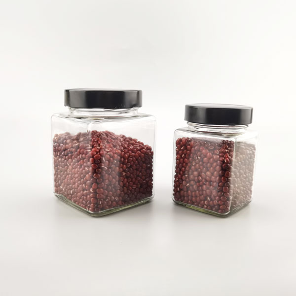 410ml square glass jar for food packing 