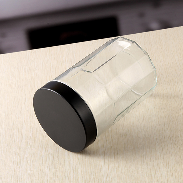 Home Product Glassware Clear Glass Storage Jar