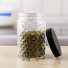 Diamond Shaped Glass Container Clear Glass Storage Jar with Screw Lid