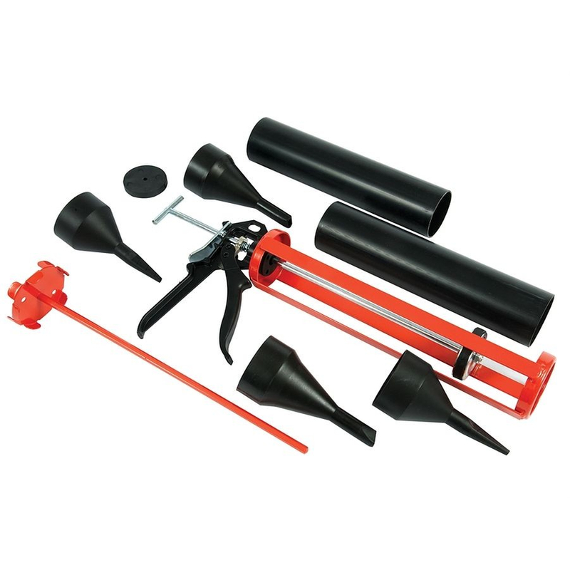 828ml Grout Gun 828ml Cement Gun with Cartridge and Nozzle Grout Pointing Gun Kit 32oz Mortar Pointing Gun and Grout Caulk Gun